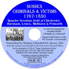 Sussex Criminals & Victims 1767-1851 